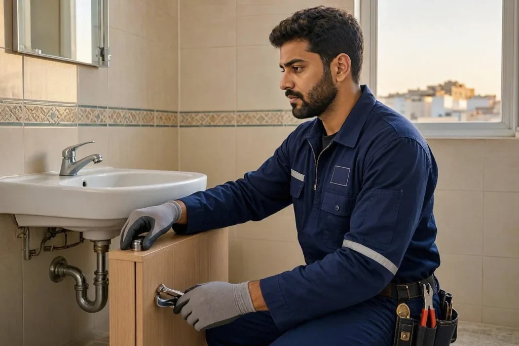 فني صحي جمعية الرابية يقدم خدمات السباكة والصيانة العامة