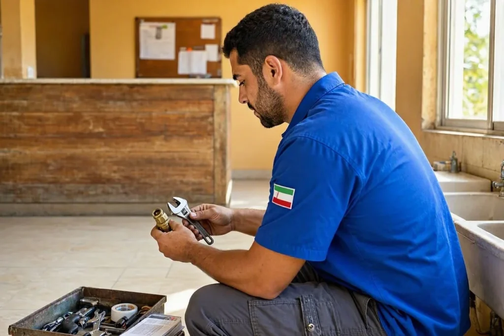 فني صحي جمعية الرحاب يقدم خدمات السباكة والصيانة العامة