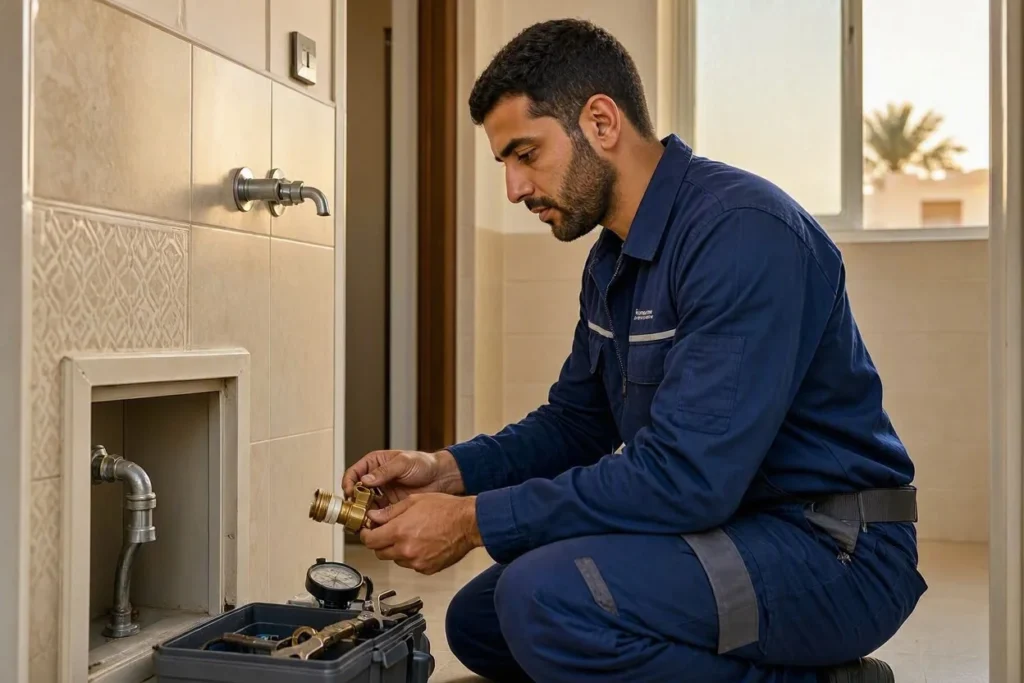 فني صحي جمعية الرقة يقدم خدمات السباكة والصيانة العامة