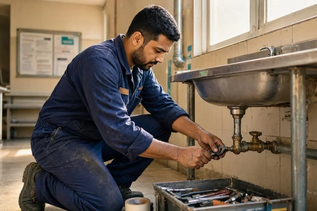 معلم وفني صحي جمعية القصور ذو كفاءة واحترافية في تقديم الصيانة